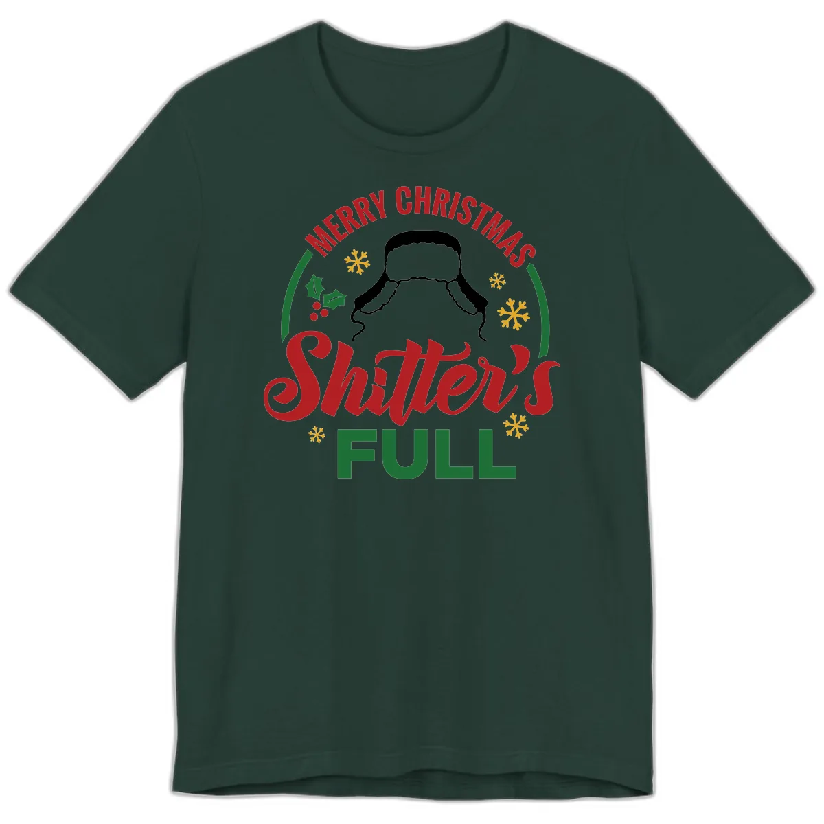 Christmas Shitter's Full Graphic Premium T-Shirt in Forest